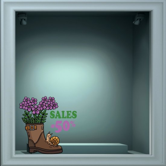 Αυτοκόλλητο βιτρίνας - Ανοιξιάτικο 9